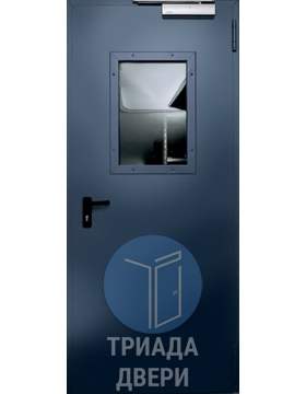 техническая стальная дверь для складского помещения с доводчиком